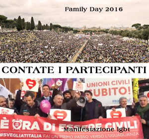Family Day 2016 - manifestazione lgbt a confronto