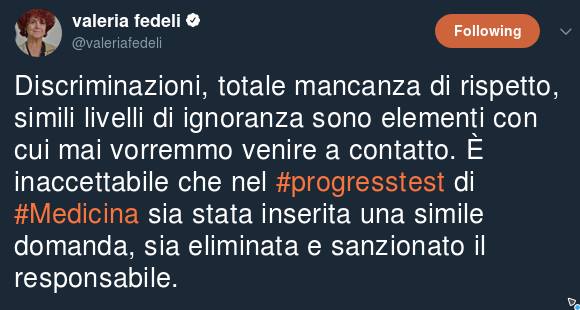 Valeria Fedeli Progresstest